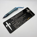 Marfione Custom Siphon Pen II Titanium Ice Blue Frag w/ Blue Stippled Cartridge Tube & Blue Accents