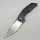 Custom Knife Factory Justice Blue Tumble w/ ZircuTi & Hand Satin M398 (Consignment)