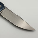 Custom Knife Factory Justice Blue Tumble w/ ZircuTi & Hand Satin M398 (Consignment)