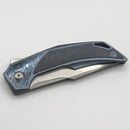 Custom Knife Factory Justice Blue Tumble w/ ZircuTi & Hand Satin M398 (Consignment)