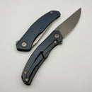 Shirogorov Q95 Ursus w/ Blue Titanium Handle & 3.74" Stonewash Elmax