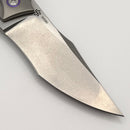 Mechforce Knives Tashi SOS Folder Stonewash M390 & Titanium Handles w/ Blue Accents & Timascus Clip (Consignment)