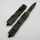 Microtech Dirac Delta OD Green War Paint D/E Full-Serrated Signature Series 227-3ODWPS