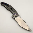 Mechforce Knives Tashi SOS Folder Stonewash M390 & Titanium Handles w/ Blue Accents & Timascus Clip (Consignment)