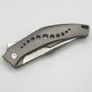Mechforce Knives Tashi SOS Folder Stonewash M390 & Titanium Handles w/ Blue Accents & Timascus Clip (Consignment)