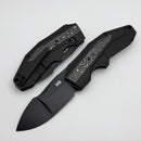 We Knife Coral SLT Flipper w/ Black Titanium Handle w/ Aluminum Foil Carbon Inlays & CPM-20CV WE24044-1