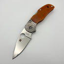 Spyderco Native 5 50th Anniversary Amber Bone w/ Damascus Bolster Polished S90V Blade C41BA50TH