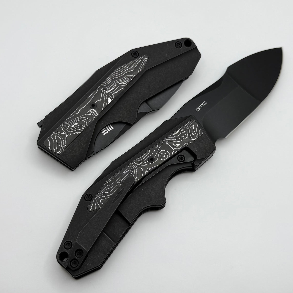 We Knife Coral SLT Flipper w/ Black Titanium Handle w/ Aluminum Foil C