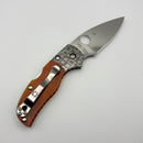Spyderco Native 5 50th Anniversary Amber Bone w/ Damascus Bolster Polished S90V Blade C41BA50TH