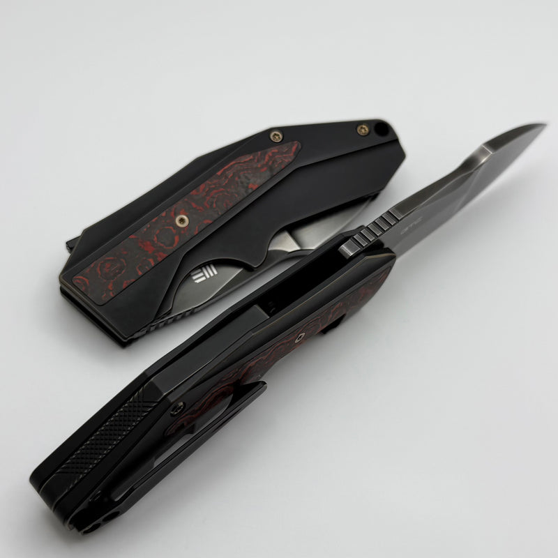 We Knife Coral SLT Flipper w/ Bronze/Black Titanium Handle w/ Lave Flo