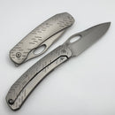 We Knife Inmate Gray Titanium Handles w/ Stonewash CPM-20CV WE23096B-1