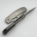 We Knife Inmate Gray Titanium Handles w/ Stonewash CPM-20CV WE23096B-1