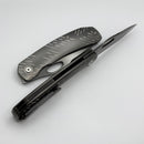 We Knife Inmate Polished Gray Titanium w/ Satin Raindrops Handles w/ Polished Gray CPM-20CV WE23096B-4