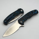 Civivi Mini Praxis Flipper Blue Fat Carbon Handle & S35VN C18026CB-1