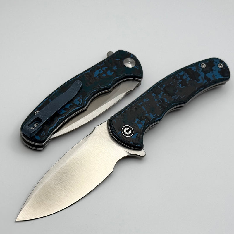 化石　C-26 Civivi Mini Praxis Flipper Blue Fat Carbon Handle & S35VN C18026CB-1