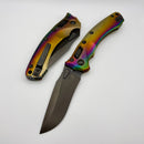 Microtech Marfione Select Amphibian RAM LOK Oil Slick Slab Side Titanium Handles & DLC Stonewash M390MK w/ DLC Accents 137RL-1DLCTMS4