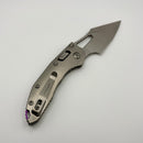 Marfione Select Manual M-Stitch RAM LOK Slab Side Titanium Handles w/ Purple Accents & Stonewash Part-Serrated M390MK 169MRL-11MS1