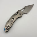 Marfione Select Manual M-Stitch RAM LOK Slab Side Titanium Handles w/ Blue Accents & Stonewash Part-Serrated M390MK 169MRL-11MS3