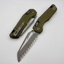 Microtech Knives MSI RAM LOK OD Green Polymer Injection Molded & Full Serrated Apocalyptic M390MK 210T-12APPMOD