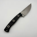Microtech Akris w/ Black G-10 Handles & Stonewash M390MK w/ Natural Leather Sheath  95-10BK-4