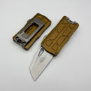 Microtech Exocet II w/ Tan Aluminum Handle & Stonewashed Wharncliffe M390MK 1156-10TA