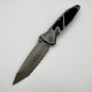 Microtech Socom Elite Full-Serrated Tanto Edge Manual Weathered Metal Apocalyptic 161-12APWME