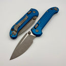 Microtech Knives LUDT Ram-Lok w/ Blue Frag Handle & Apocalyptic Drop Point 1135RL-10APFRBL