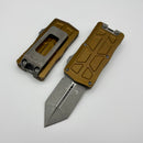 Microtech Exocet II w/ Tan Aluminum Handle & Apocalyptic Spartan M390MK 1155-10APTA