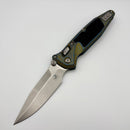 Marfione Select Microtech Socom Ram-Lok Galactic Gold Titanium Texture Inlaid Handles w/ Blue Accents & Spear Point Stonewash M390MK 160RL-10SMS8