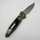 Marfione Select Microtech Socom Ram-Lok Galactic Gold Titanium Texture Inlaid Handles w/ Blue Accents & Spear Point Stonewash M390MK 160RL-10SMS8