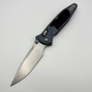Marfione Select Microtech Socom Ram-Lok Nebula Green Titanium Texture Inlaid Handles w/ Purple Accents & Clip Point Stonewash M390MK 160RL-10MS10