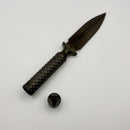 Marfione Custom Knives A.D.O Mini DLC Double Vapor Blast 3V w/ DLC Titanium End Cap 115-DLCVB-MCK