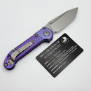 Microtech Marfione Select LUDT Gen III Purple Haze Frag Titanium Handles w/ Purple Accents & Stonewash Tanto 1136-10FRMS5