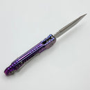 Microtech Marfione Select LUDT Gen III Purple Haze Frag Titanium Handles w/ Purple Accents & Stonewash Tanto 1136-10FRMS5