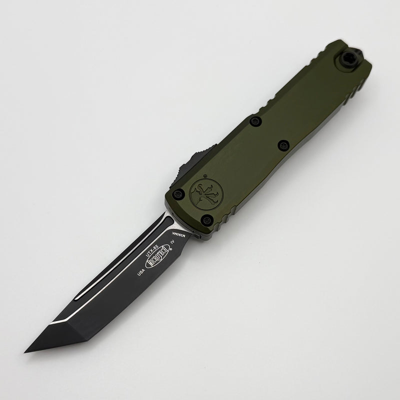 Microtech UTX-85 Gen IV w/ OD Green Handle & Black T/E M390MK 12334-1O