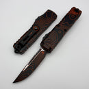 Microtech UTX-85 Gen IV w/ Black/Orange Topo Handle & S/E M390MK 12314-1TPBKORCS