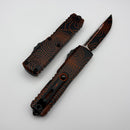 Microtech UTX-85 Gen IV w/ Black/Orange Topo Handle & S/E M390MK 12314-1TPBKORCS