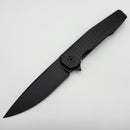 Uldanov Custom Knives R1 Blackout w/ Milled Titanium & MagnaCut Flipper
