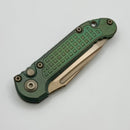 Microtech Marfione Select LUDT Gen III Antique Green Titanium Frag Handles & Bronze T/E 1136-13FRMS1