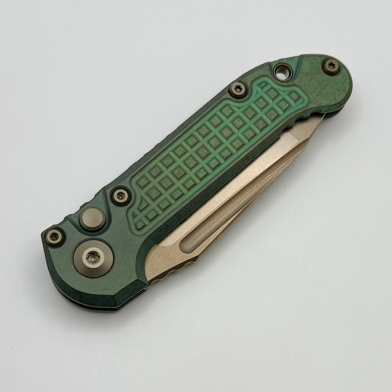 Microtech Marfione Select LUDT Gen III Antique Green Titanium Frag Han