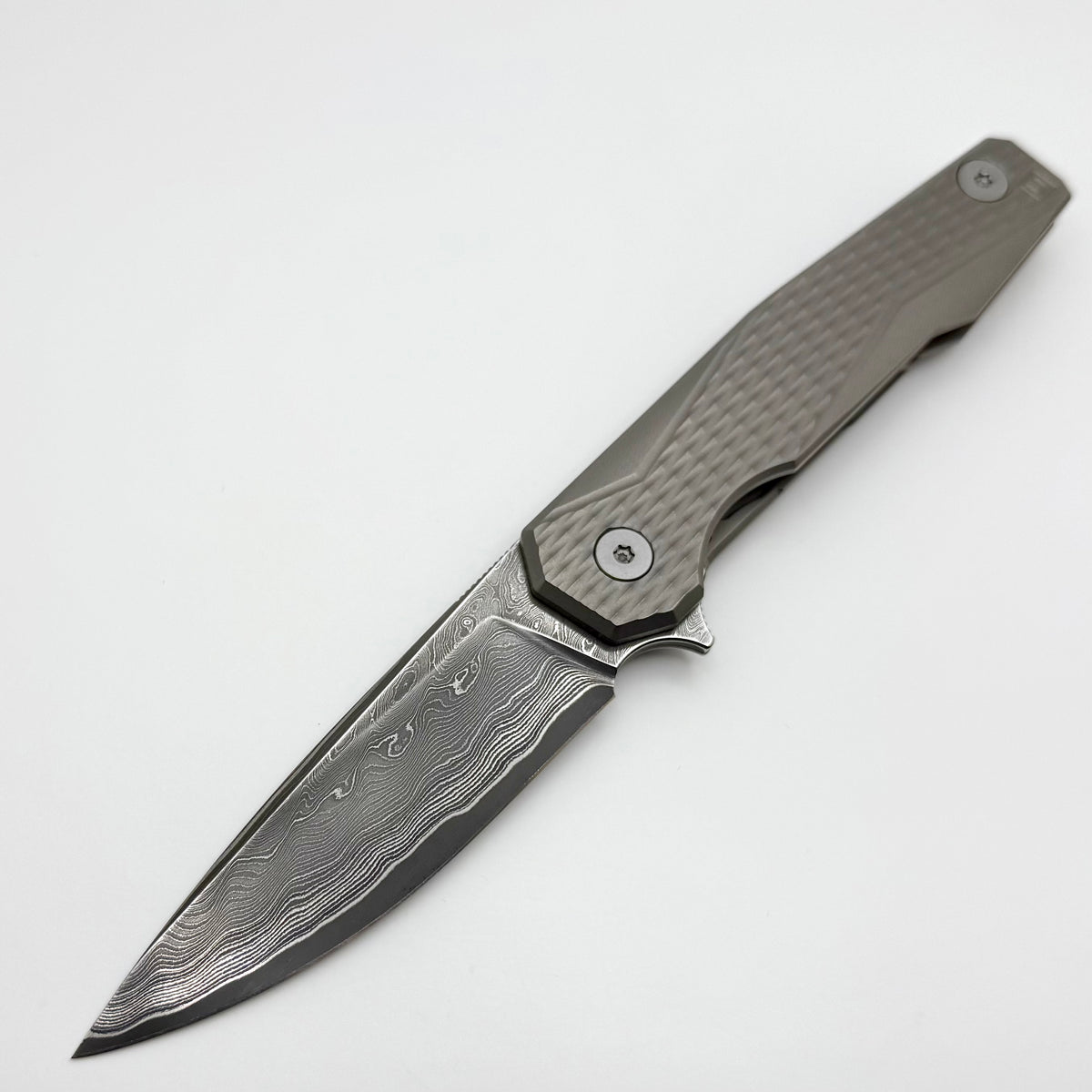 Uldanov Custom Knives R1 w/ Milled Titanium & Lam-Rex 121 Flipper