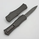 Microtech Knives Mini Hera Apocalyptic Double Edge Full Serrated M390MK w/ Natural Clear Handle 1702M-12APNC