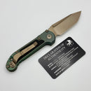 Microtech Marfione Select LUDT Gen III Antique Green Titanium Textured Inlay Handle & Bronze T/E 1136-13MS3
