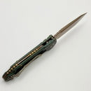 Microtech Marfione Select LUDT Gen III Antique Green Titanium Textured Inlay Handle & Bronze T/E 1136-13MS3