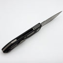 Uldanov Custom Knives Sierra L Carbon Fiber Handles w/ Ti Inlays & Lam-MagnaCut Front Flipper
