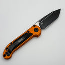 Factory Blem Microtech Knives LUDT Gen III Black Tanto w/ Orange Handle 1136-1OR