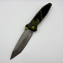 Microtech Socom Elite Tanto Part-Serrated M/A Distressed Grenade Green Apocalyptic Standard 161-11DGG-U25