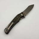 Pre-Owned Hawk Designs Talon Snakeskin Gold Carbon Overlay Brightwashed Titanium Handles & Brightwashed M390