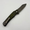 Pre-Owned Hawk Designs Talon w/ Toxic Moss Carbon Overlay w/ Tumbled Handles & Tumbled M390