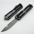 Microtech Scarab 2 Gen 3 S/E Weathered Metal Apocalyptic Standard w/ Spine Fluted Blade 1278-10APWME